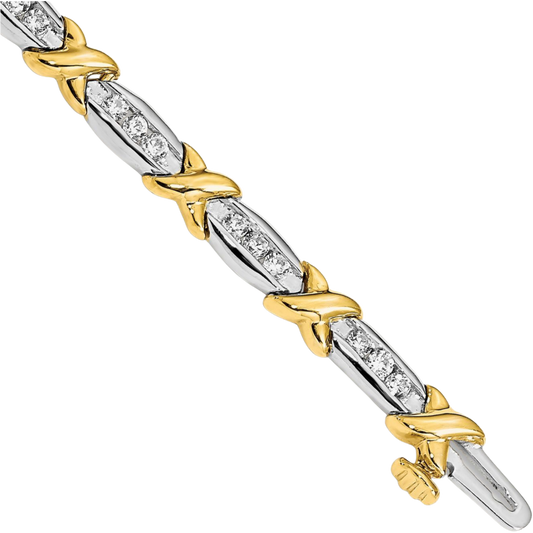 Two Tone Diamond Bracelet