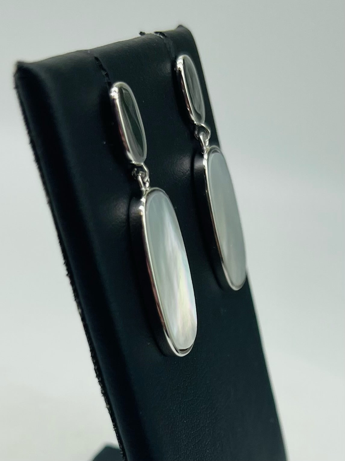 Mother of Pearl Silver Dangle Earrings