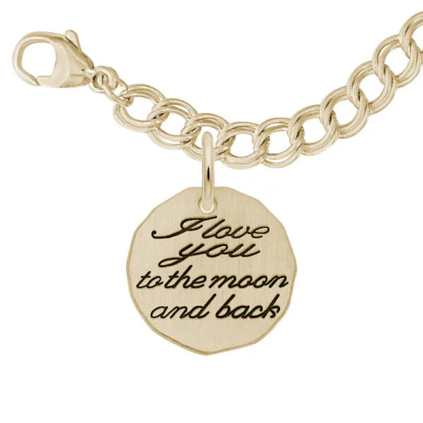 Moon and Back Charm & Bracelet Set