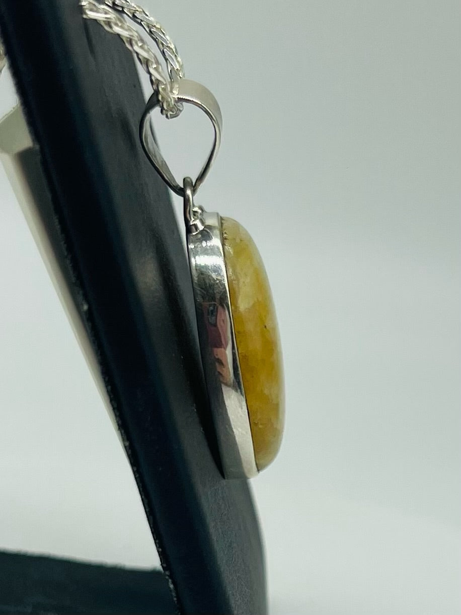 Yellow Lace Agate Pendant