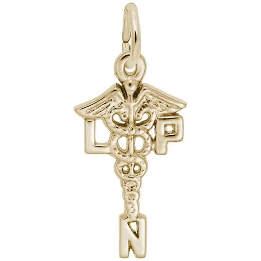 Licensed Practical Nurse Caduceus Charm