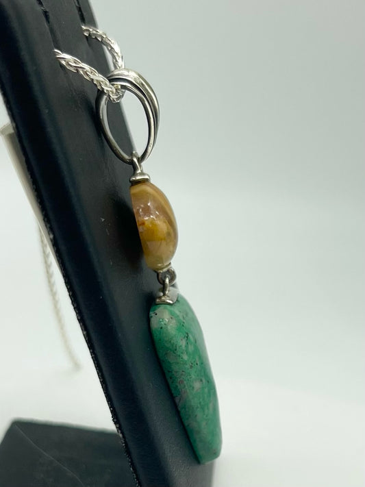 Double Gemstone Pendant