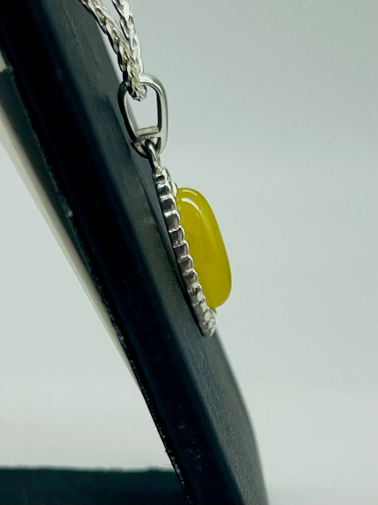 Bright Yellow Amber Pendant