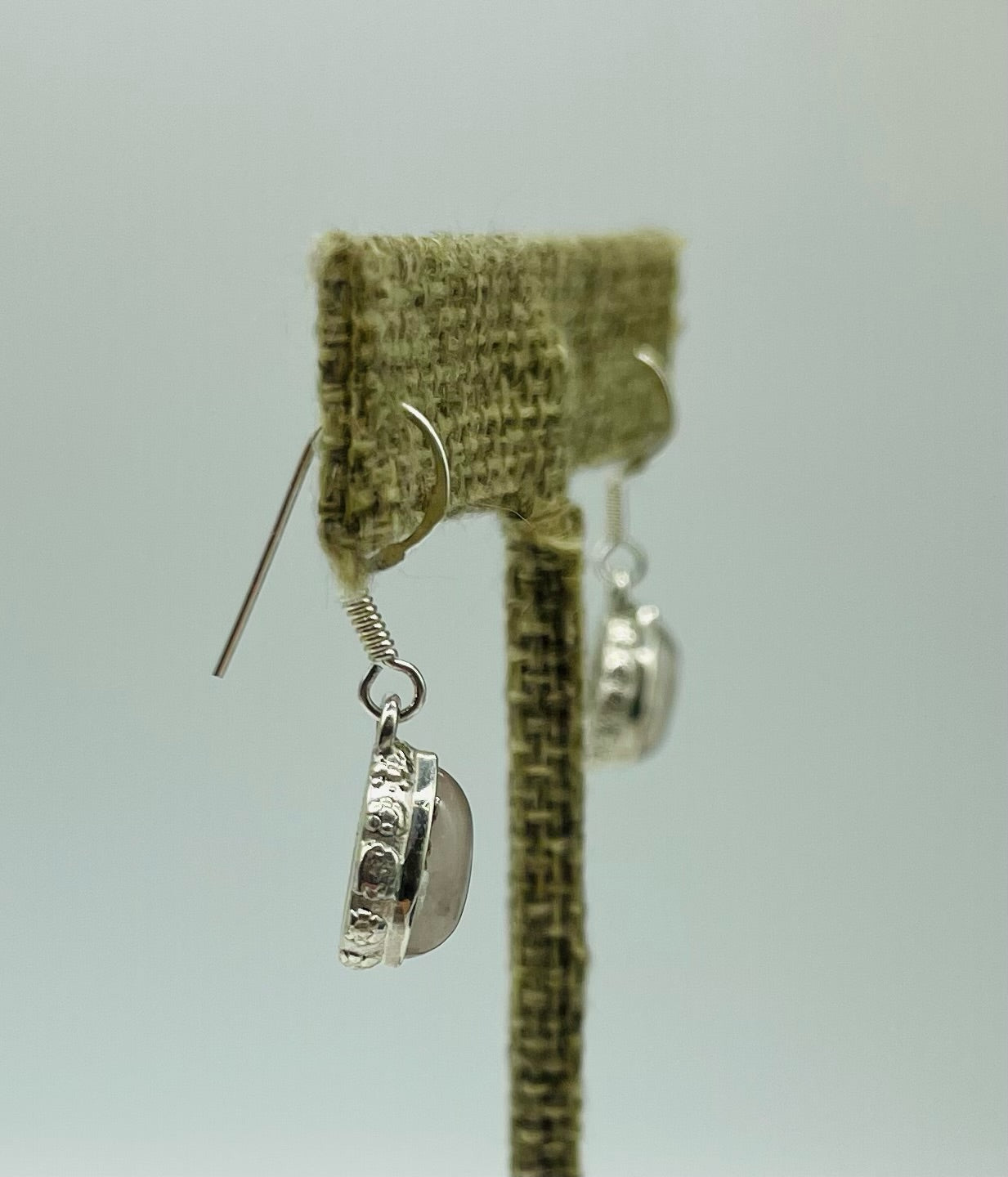 Rose Quarts Dangle Earrings