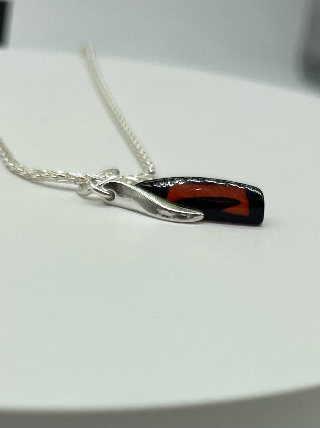 Dark Amber Drop Pendant