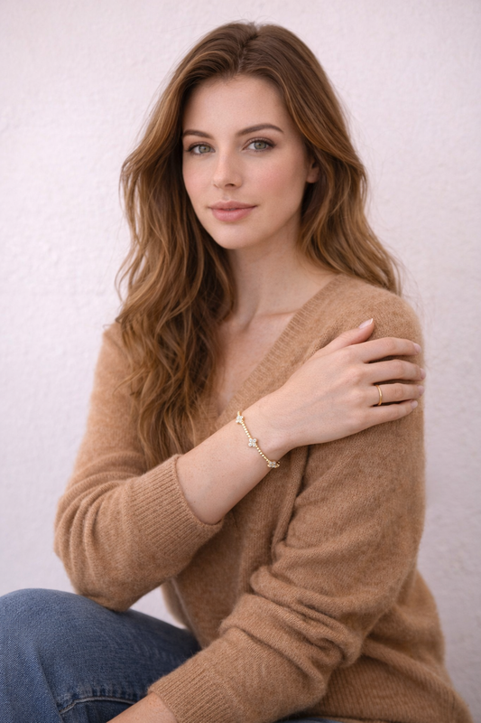 Flexi Diamond Clover Bracelet