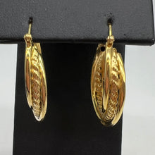 Load image into Gallery viewer, Twisted Rope Hoop Earrings