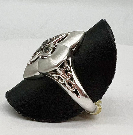 Black Diamond Filigree Ring