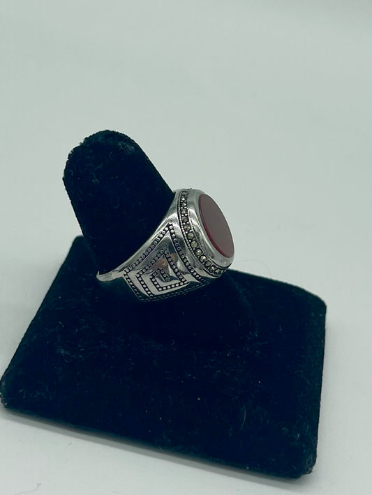 Men’s Sardonyx & Marcasite Ring