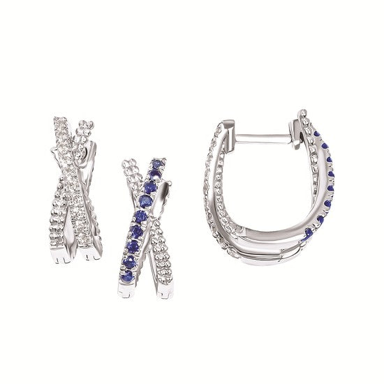 Reversible Sapphire & Diamond Earrings