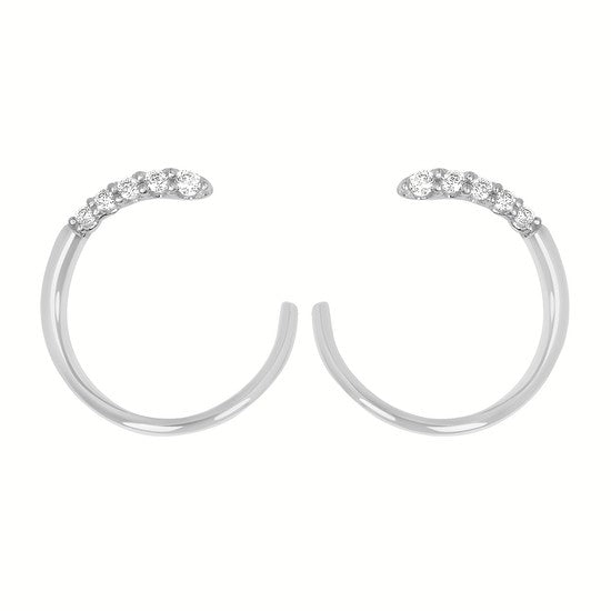 Diamond Swoop Earrings