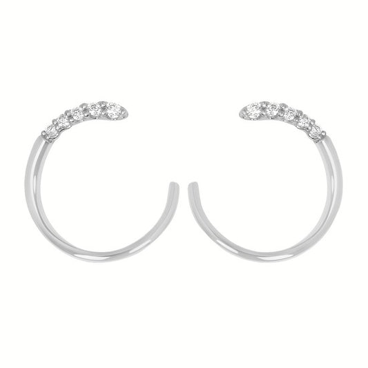 Diamond Swoop Earrings