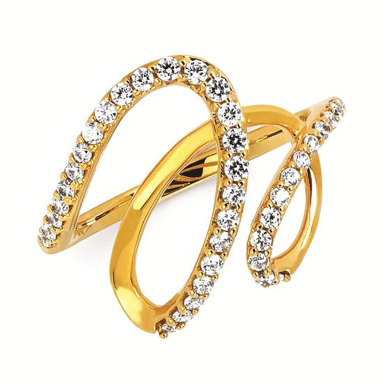 Swirly Diamond Fashion Ring