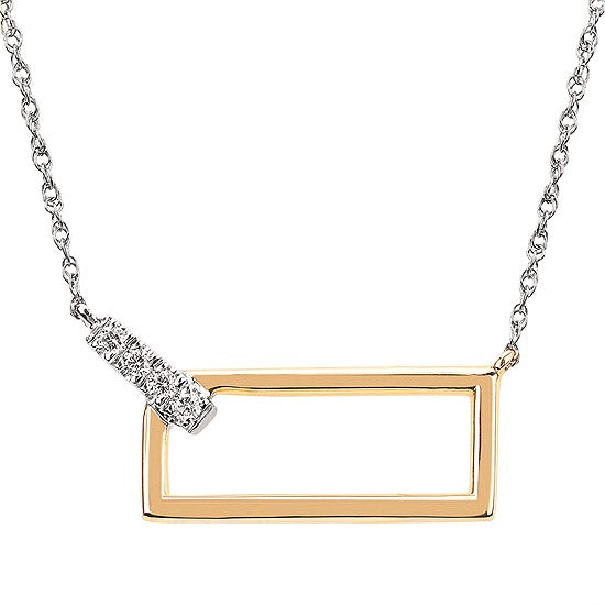 Two Tone Rectangle Necklace