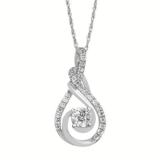 Swirl Diamond Necklace
