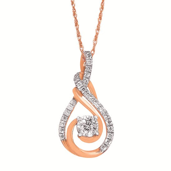 Swirl Diamond Necklace