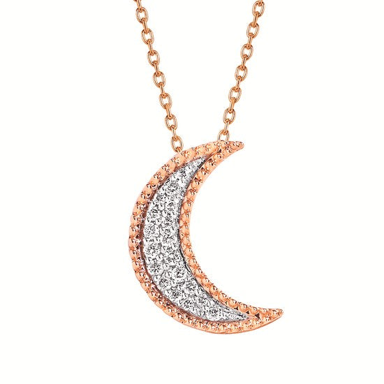 Diamond Moon Pendant