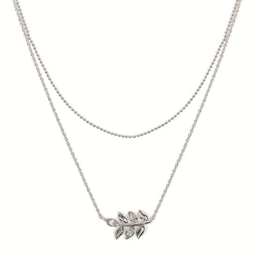 Double Strand Leaf Necklace