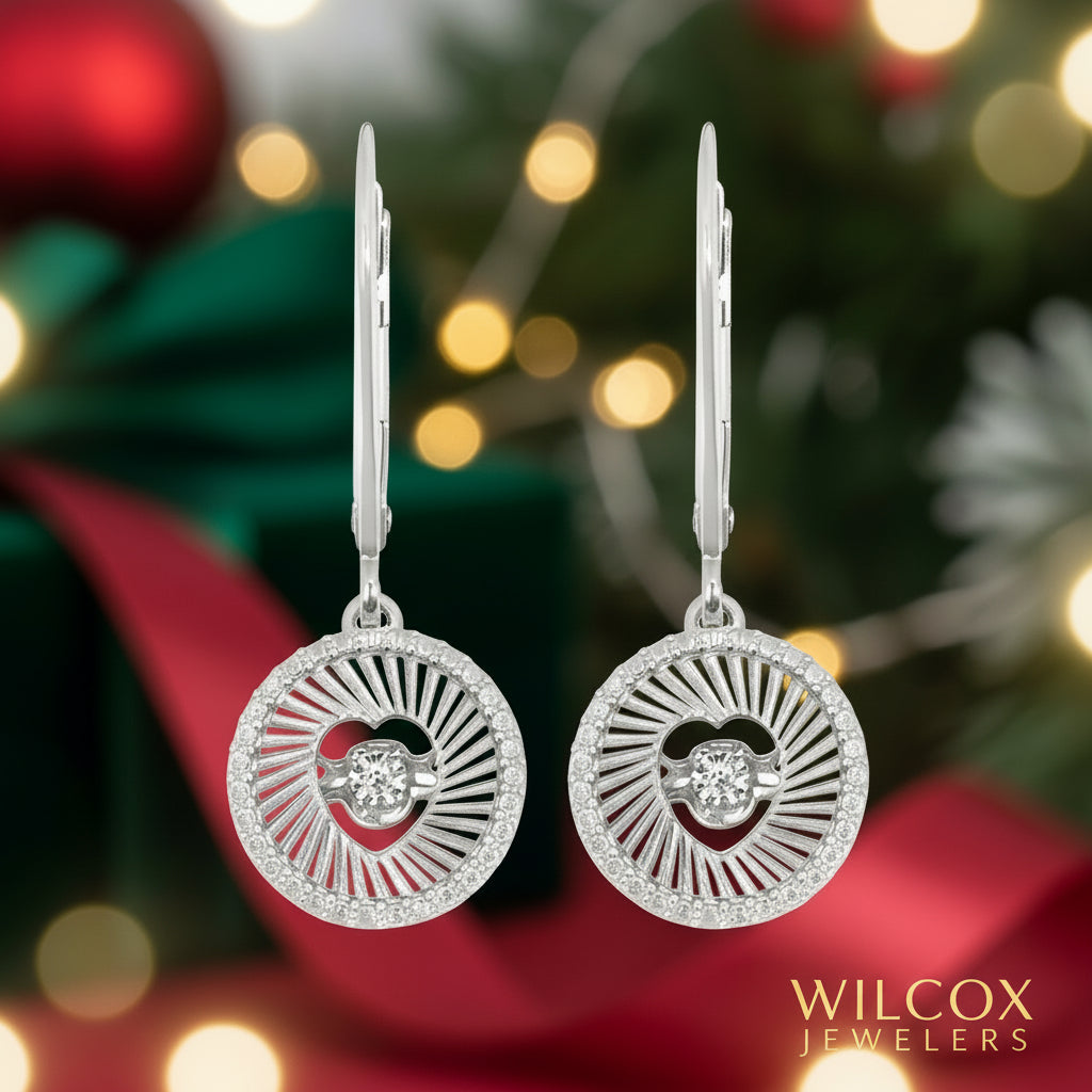 Heart Shimmering Dangles