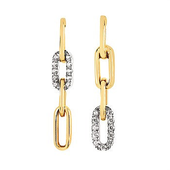 Paperclip Diamond Earrings