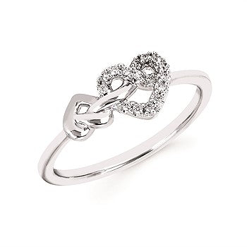Double Knot Heart Ring