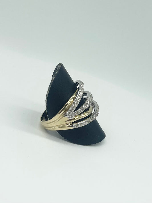 Yellow & White Fashion Ring