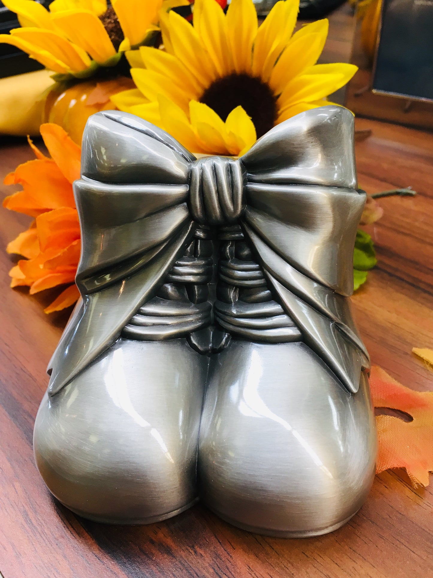 Pewter Baby Shoes Baby Bank