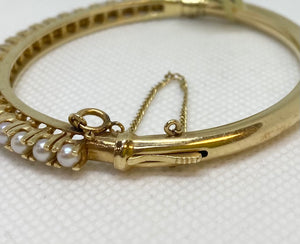 Vintage Bangle Pearl Bracelet