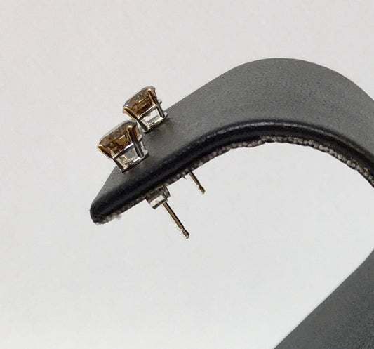 Brown Diamond Stud Earrings