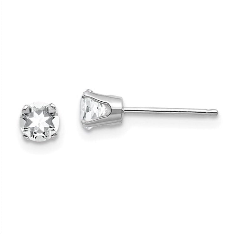4mm Genuine Birthstone Earrings