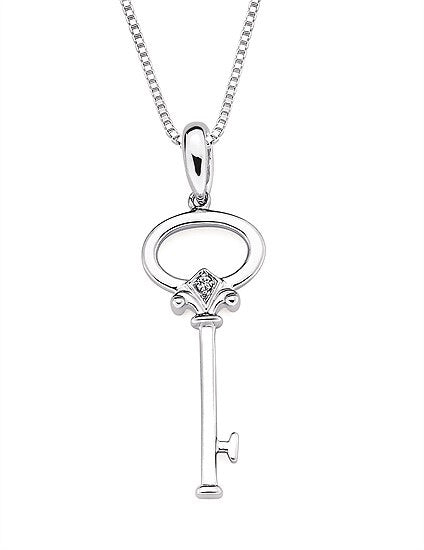 Diamond Key Pendant