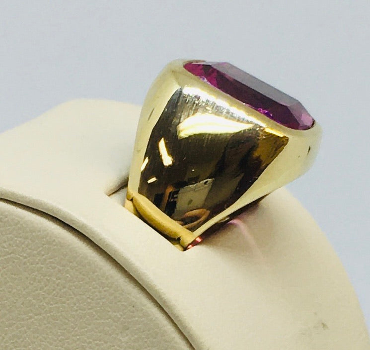 Synthetic Purple Stone Ring
