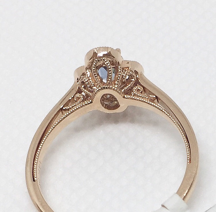 Blue Topaz & Diamond Fashion Ring