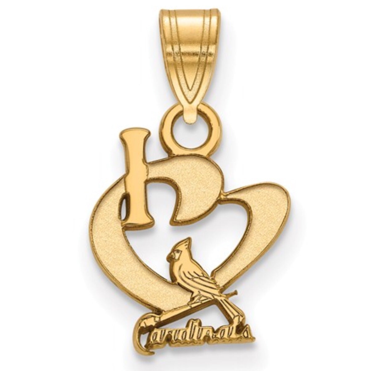 St. Louis Cardinals Heart Pendant
