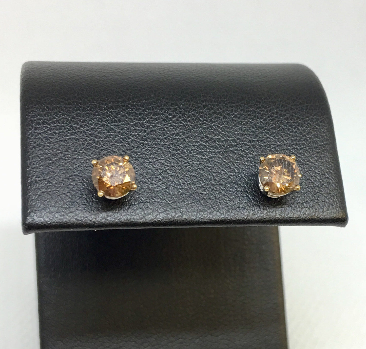 Brown Diamond Stud Earrings