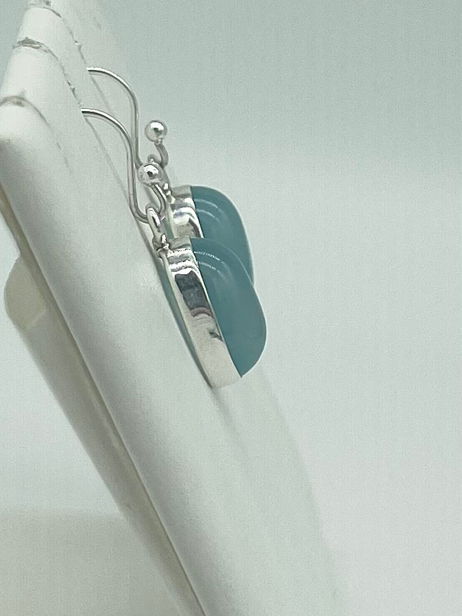 Chalcedony Oval Earrings
