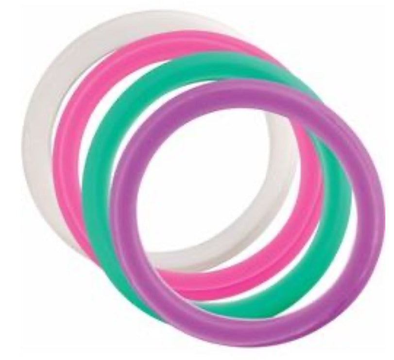 Set of 4 Silicon Stackable Bands