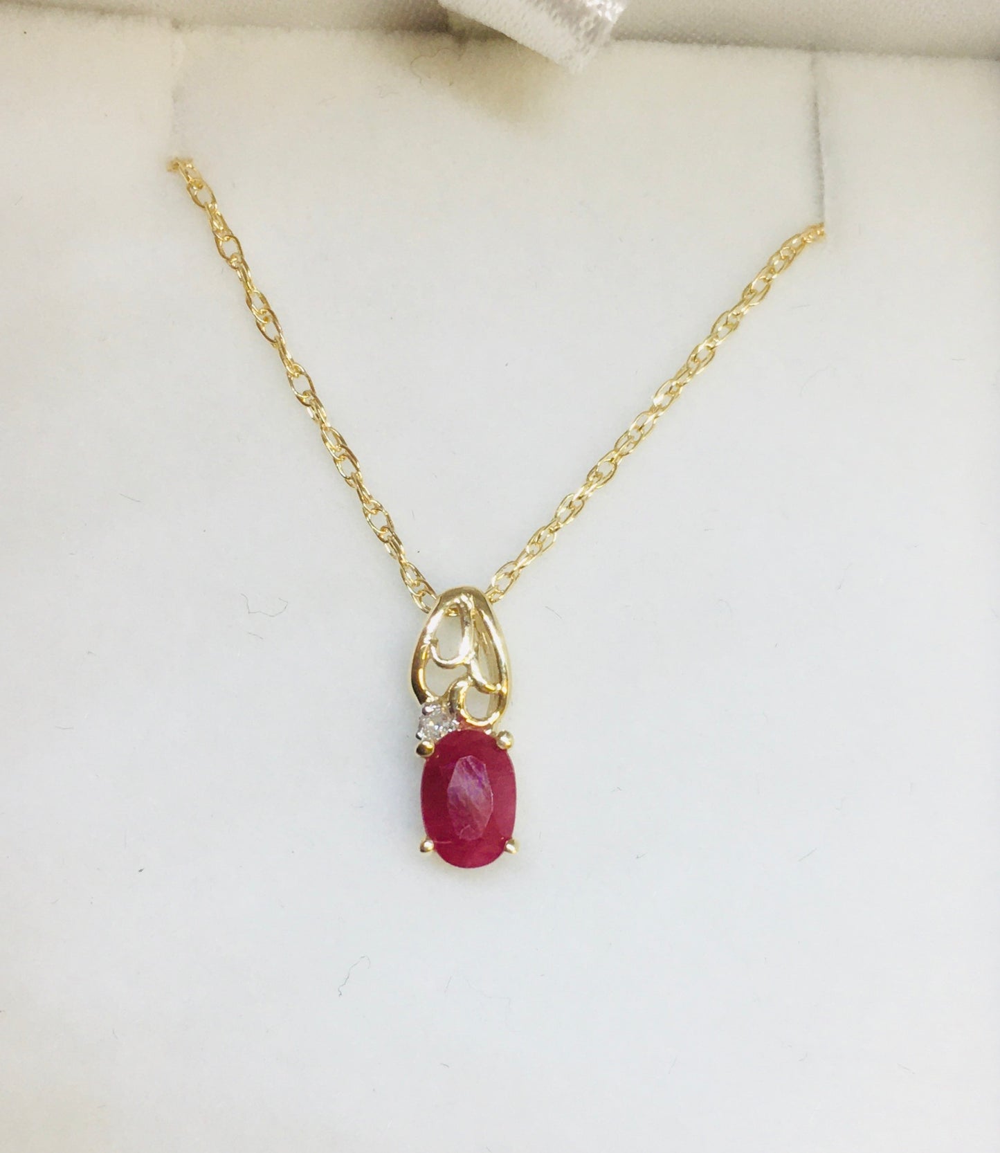 Oval Ruby Necklace