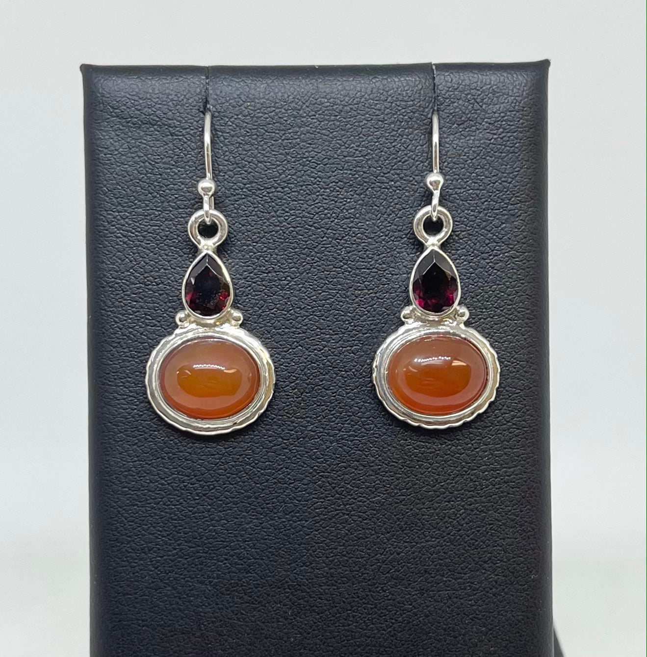 Carnelian and Garnet Earrings