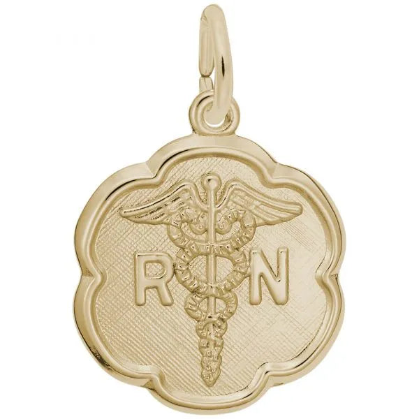 RN Caduceus Disc Charm