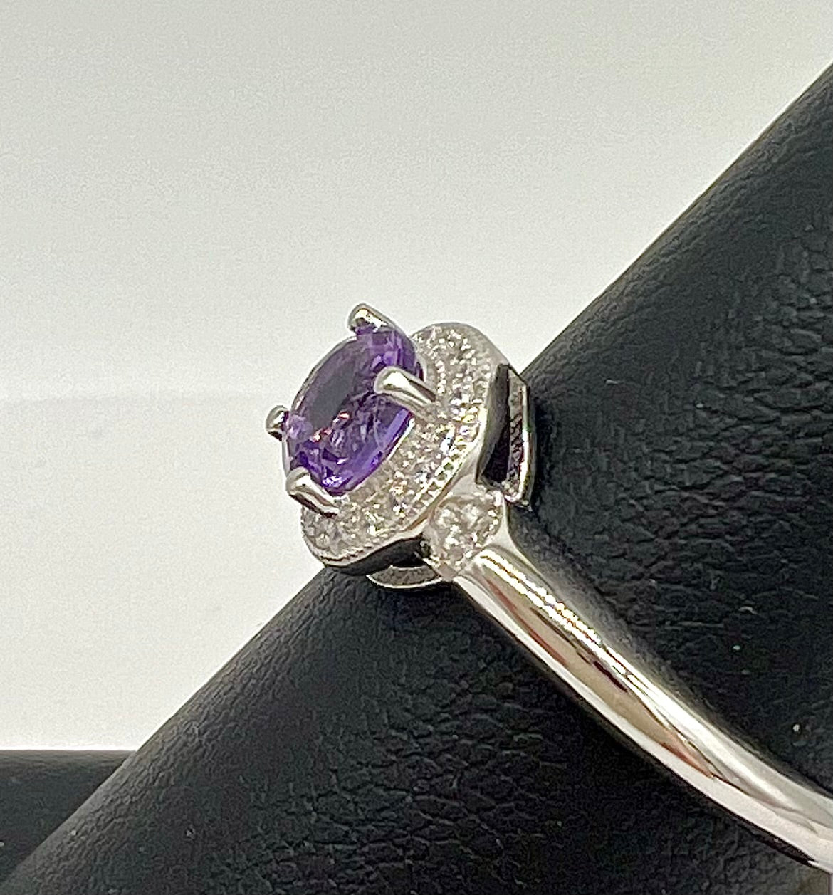 Amethyst & CZ Ring