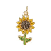 Load image into Gallery viewer, Painted Sunflower Charm