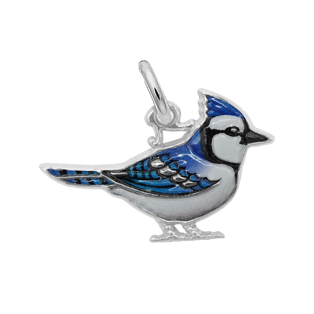 Painted Blue Jay Charm
