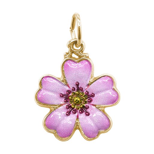 Painted Cherry Blossom Charm