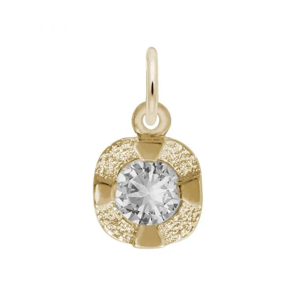 Petite April Birthstone Charm
