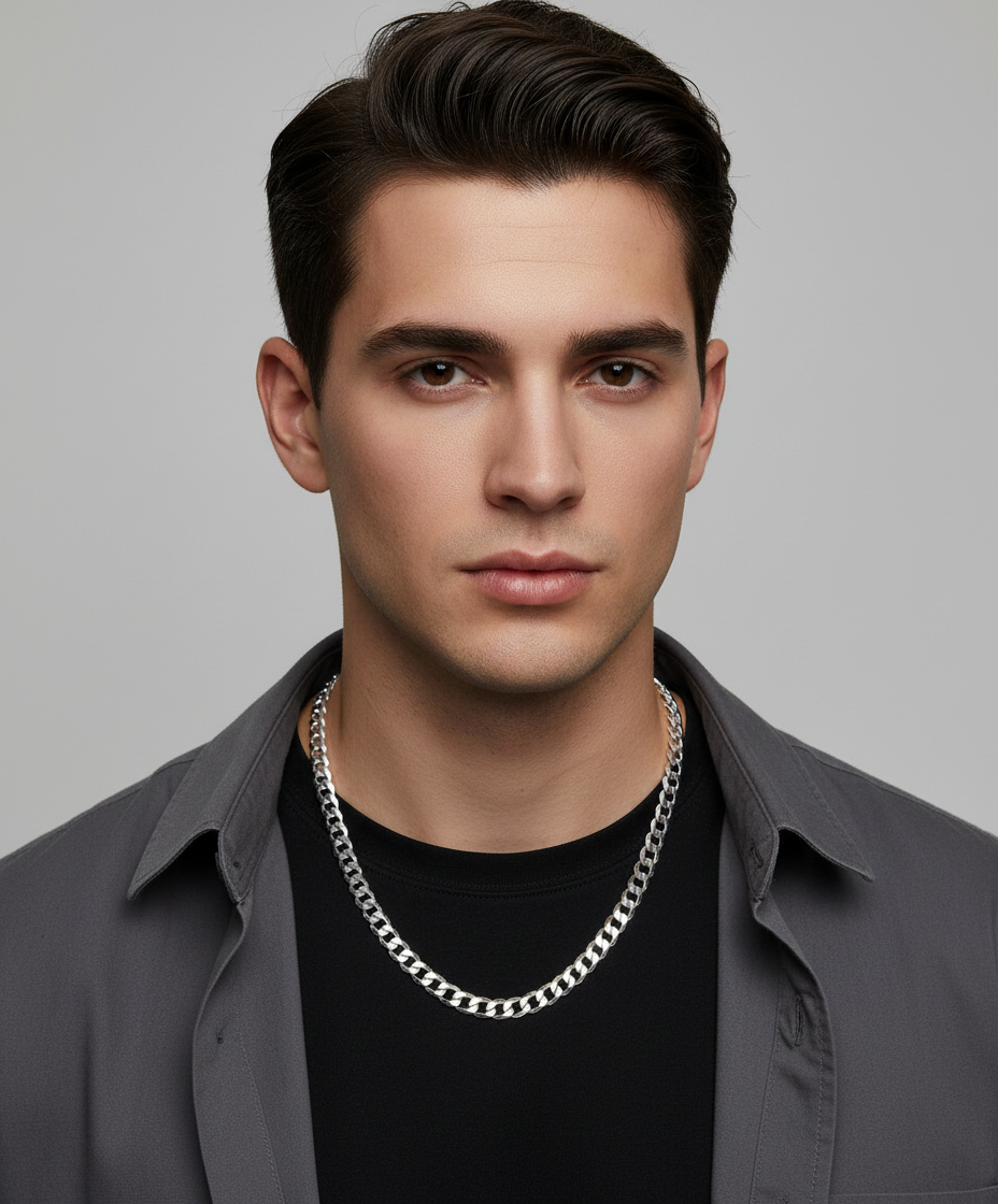Men’s Sterling Silver Curb Chain