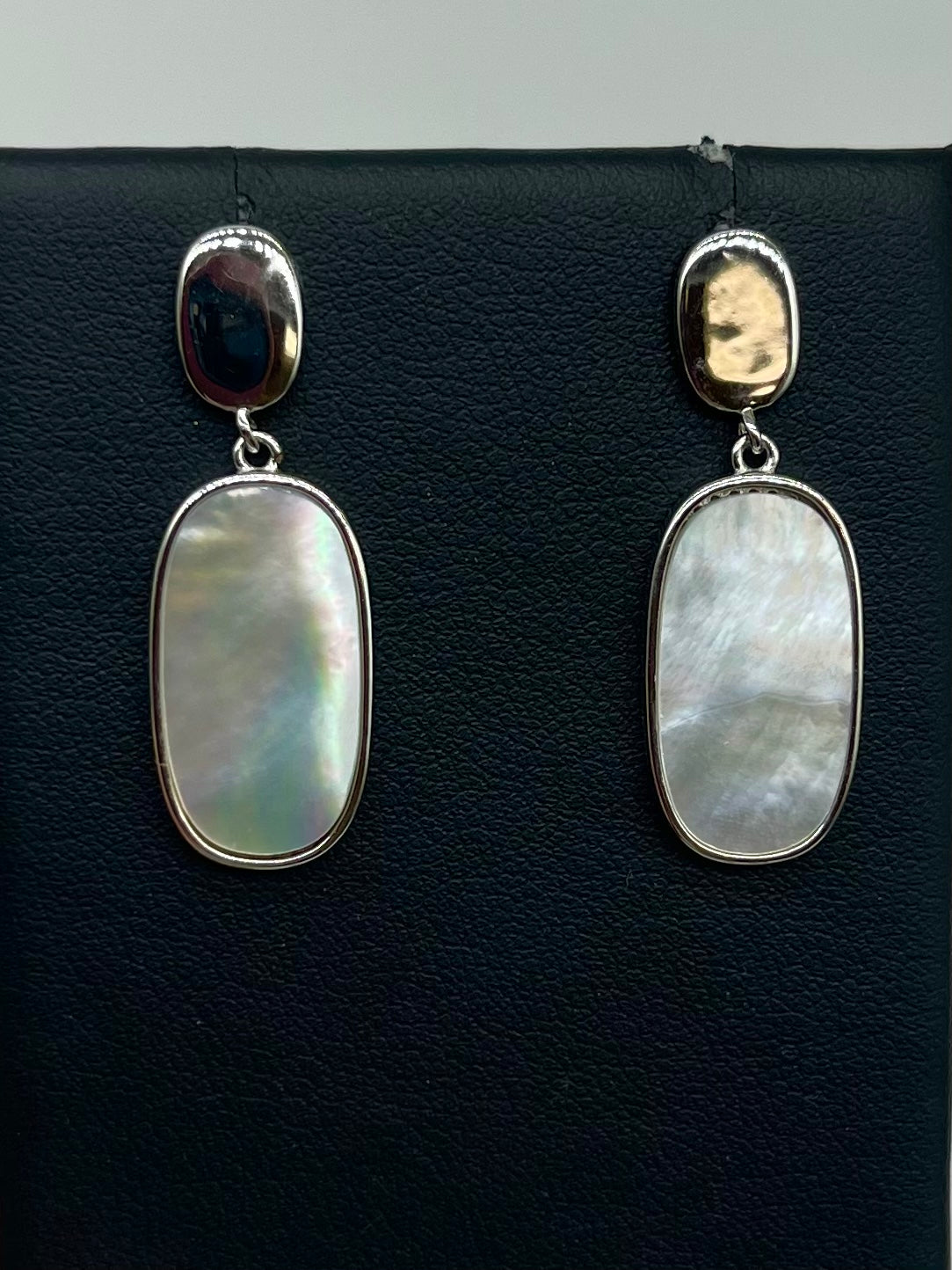 Mother of Pearl Silver Dangle Earrings