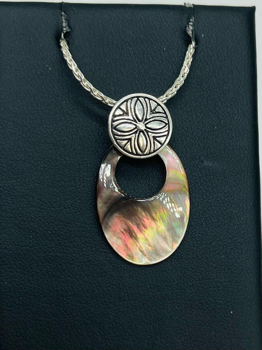 Oval Abalone Pendant Slide