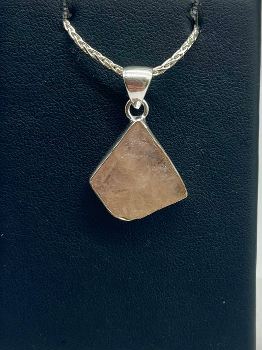 Rough Morganite Pendant