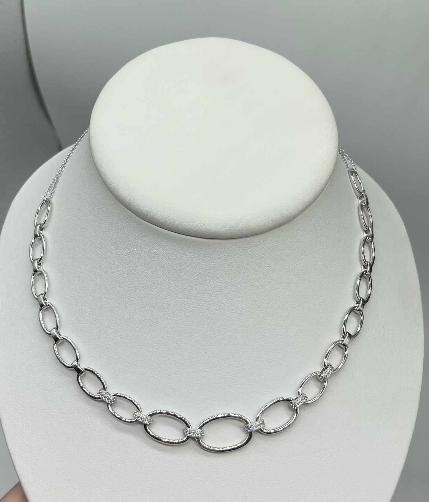 Sterling Silver & CZ Fashion Necklace